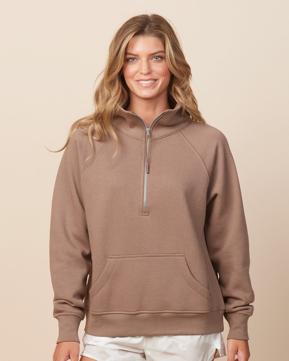 Ladies Boxy Half Zip Fleece