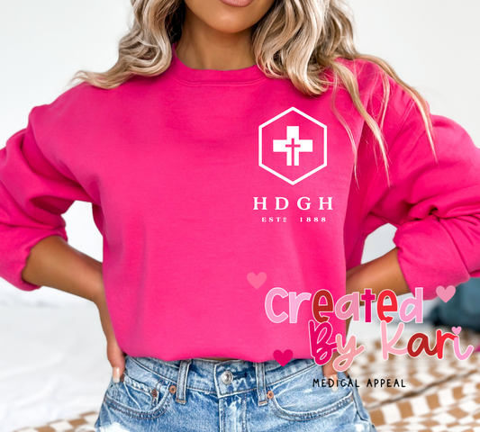Hotel Dieu Health Care PINK Crewneck* limited edition*