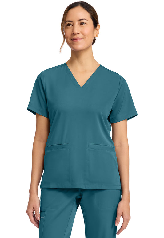 HH635 3 Pocket V Neck Top