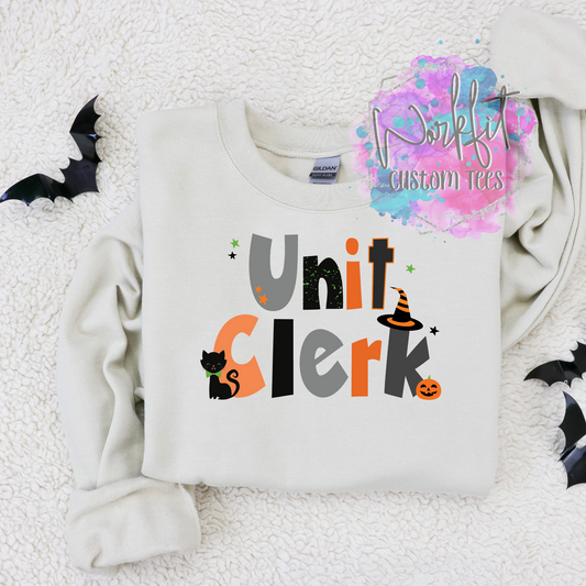 Unit Clerk Halloween Crewneck