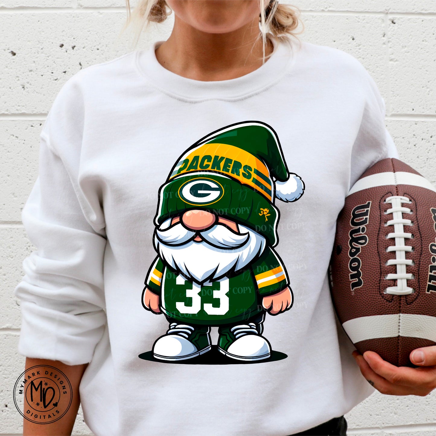 NFL Gnomes White Crewneck