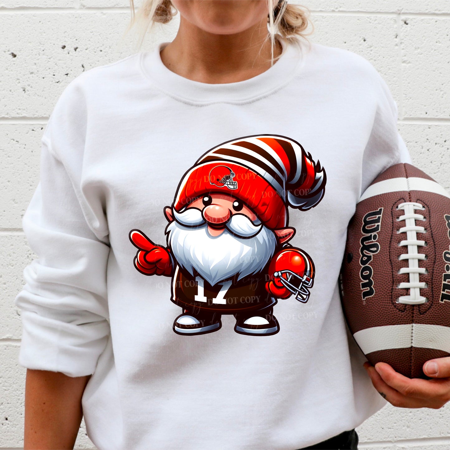 NFL Gnomes White Crewneck