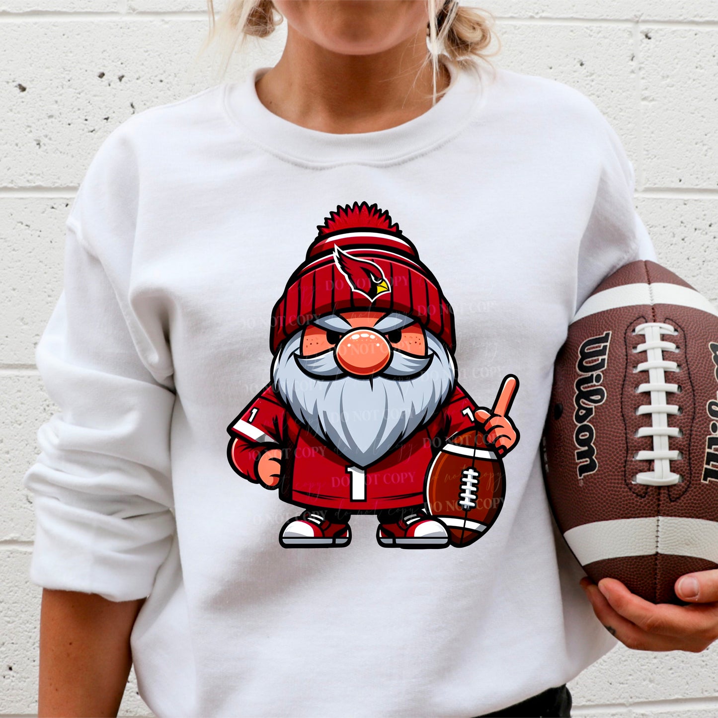 NFL Gnomes White Crewneck