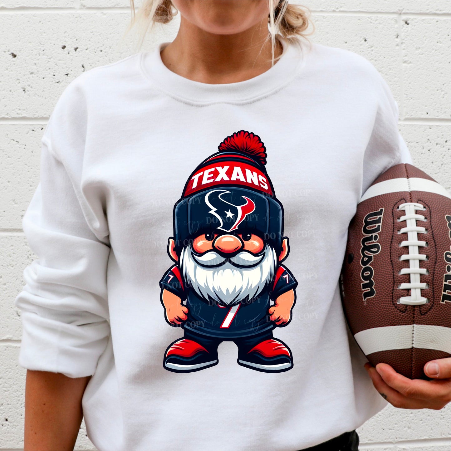 NFL Gnomes White Crewneck