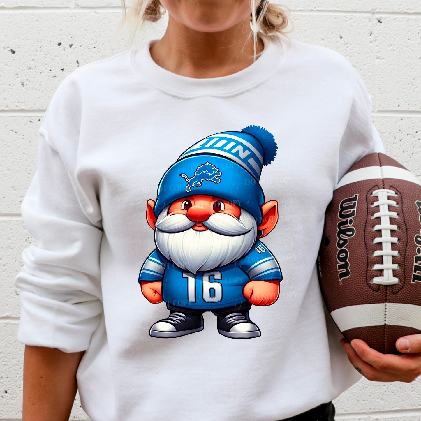 NFL Gnomes White Crewneck