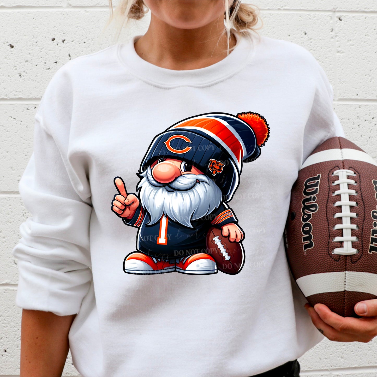 NFL Gnomes White Crewneck