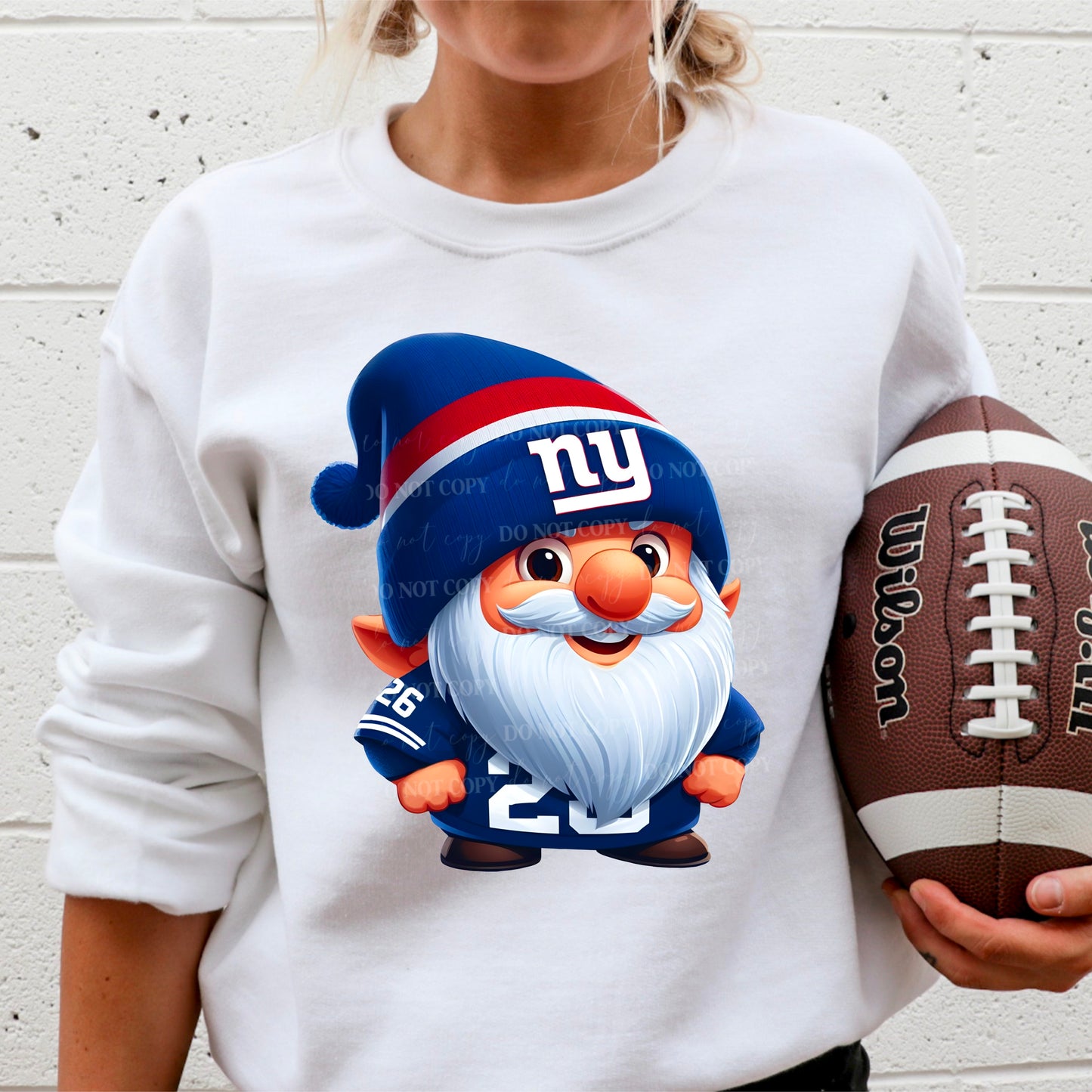 NFL Gnomes White Crewneck