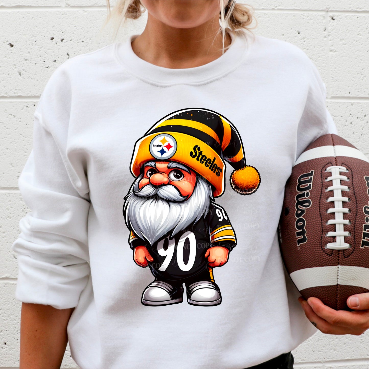 NFL Gnomes White Crewneck