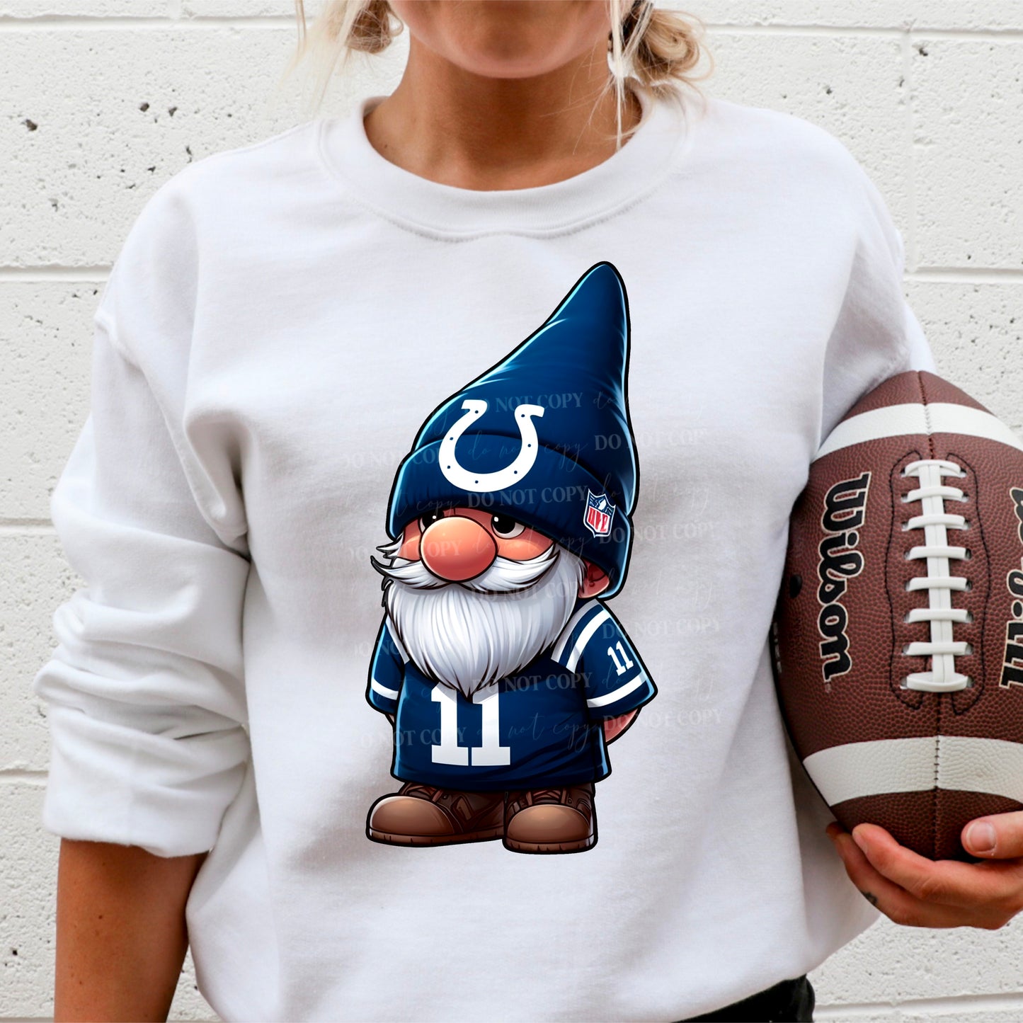 NFL Gnomes White Crewneck