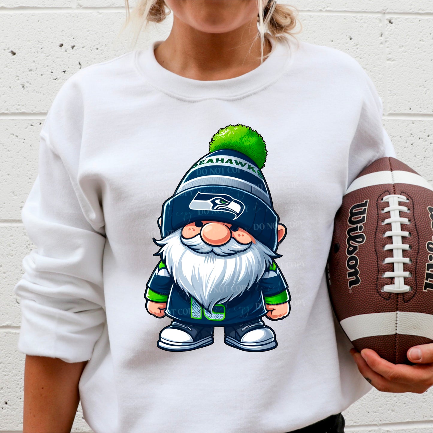NFL Gnomes White Crewneck
