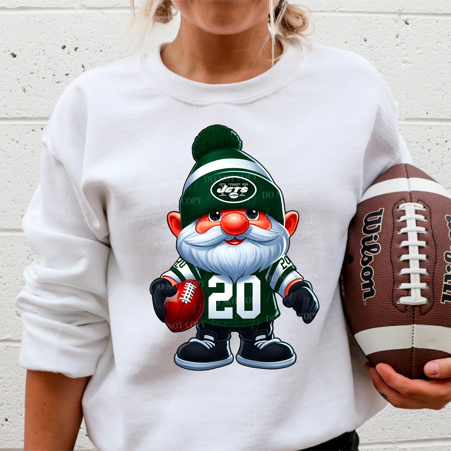 NFL Gnomes White Crewneck