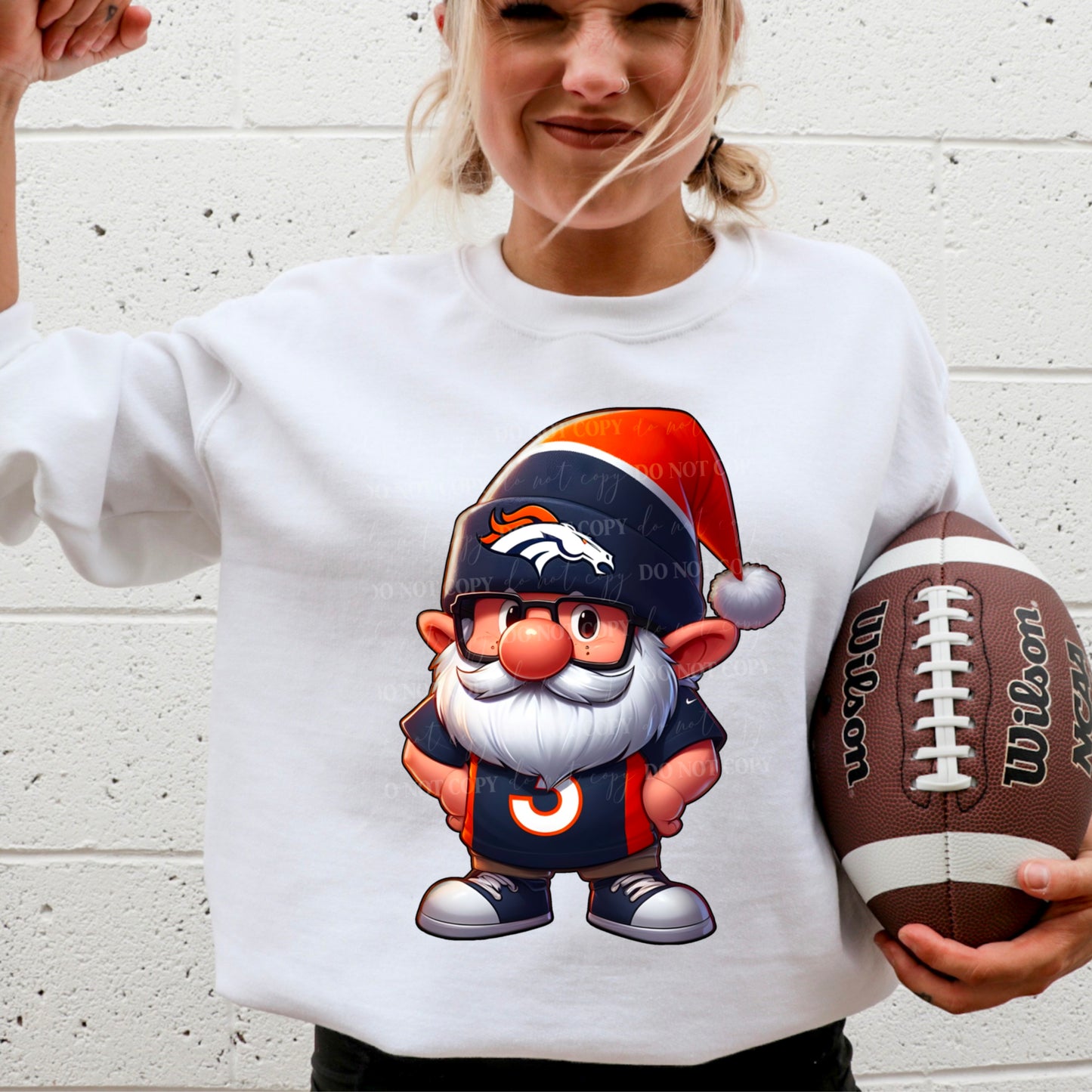 NFL Gnomes White Crewneck