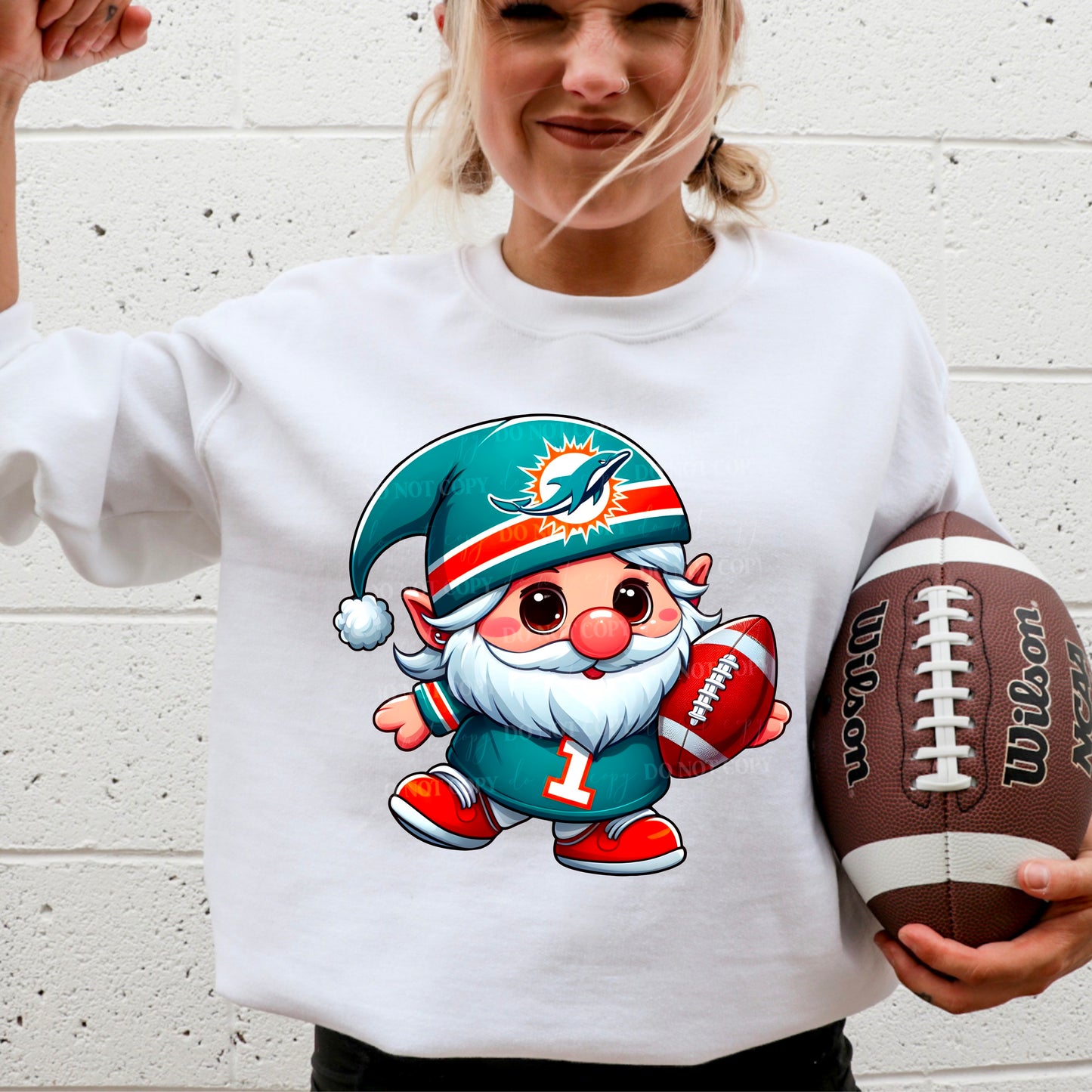 NFL Gnomes White Crewneck