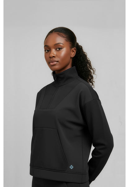 Half Zip Jacket in Black