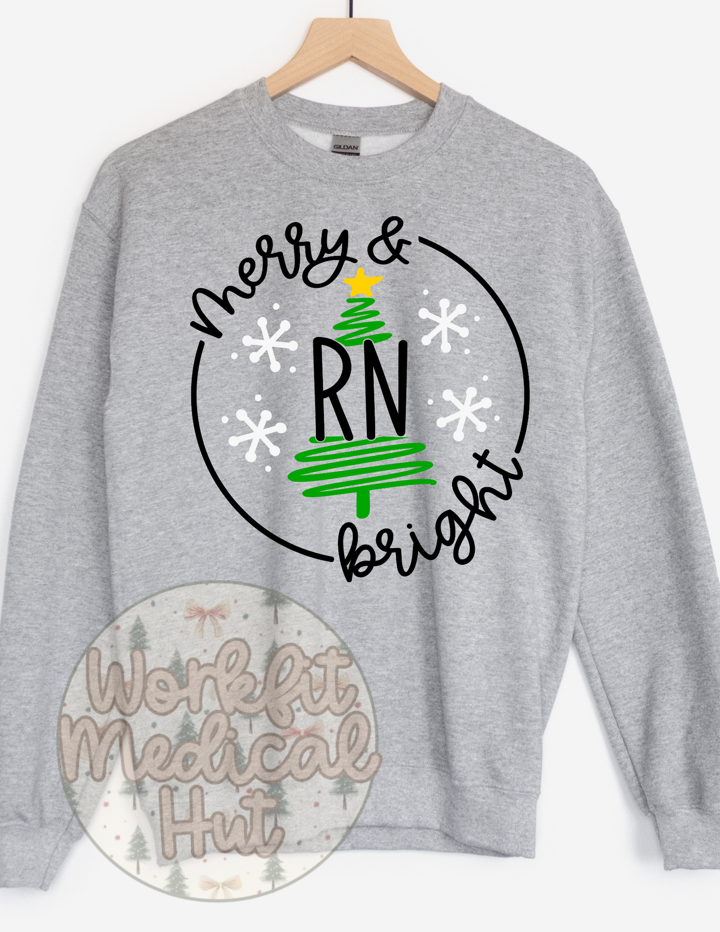 Merry & Bright RN Crewneck