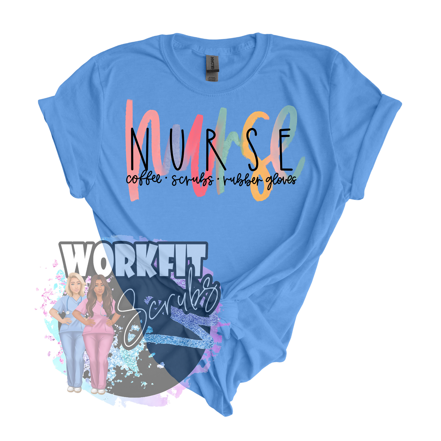 Nurse Scrubs & Rubber Gloves Tee