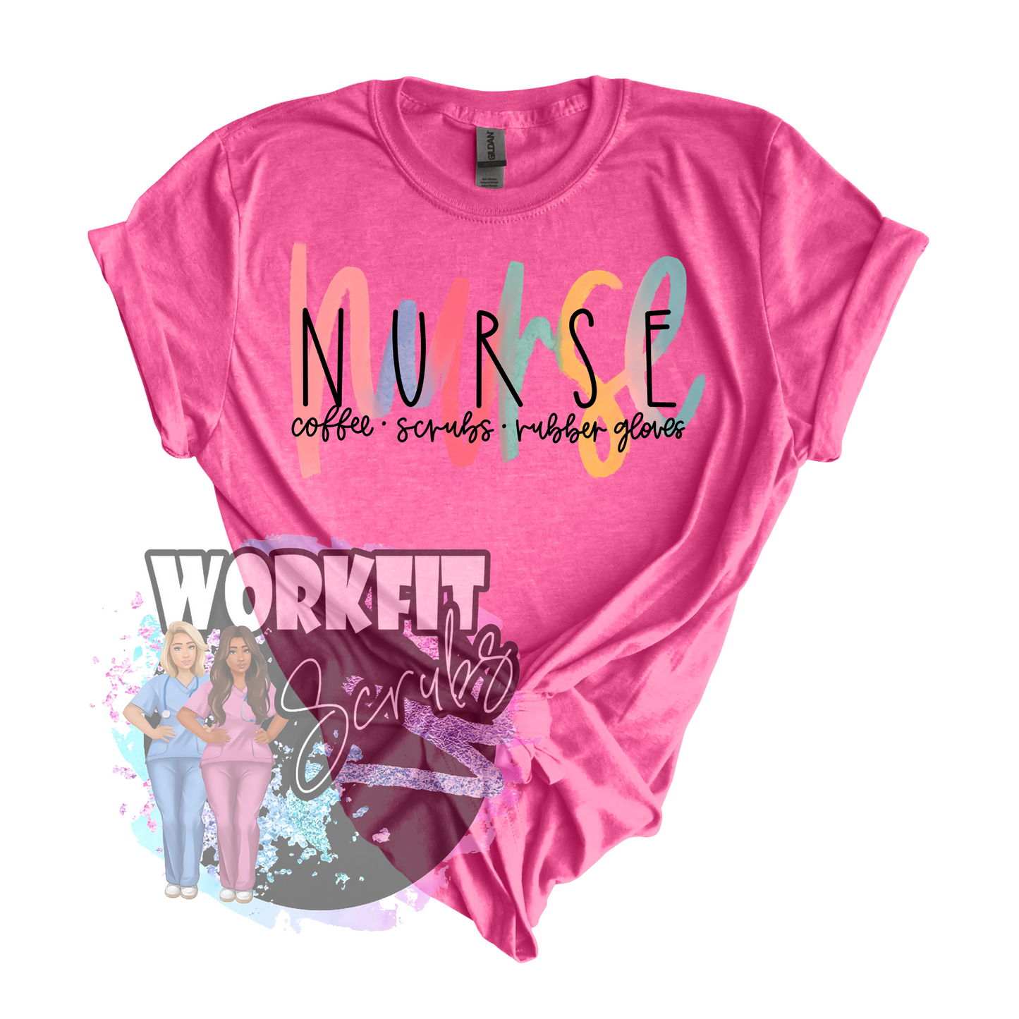 Nurse Scrubs & Rubber Gloves Tee