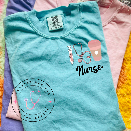 Nurse Coffee Pocket T-Shirt