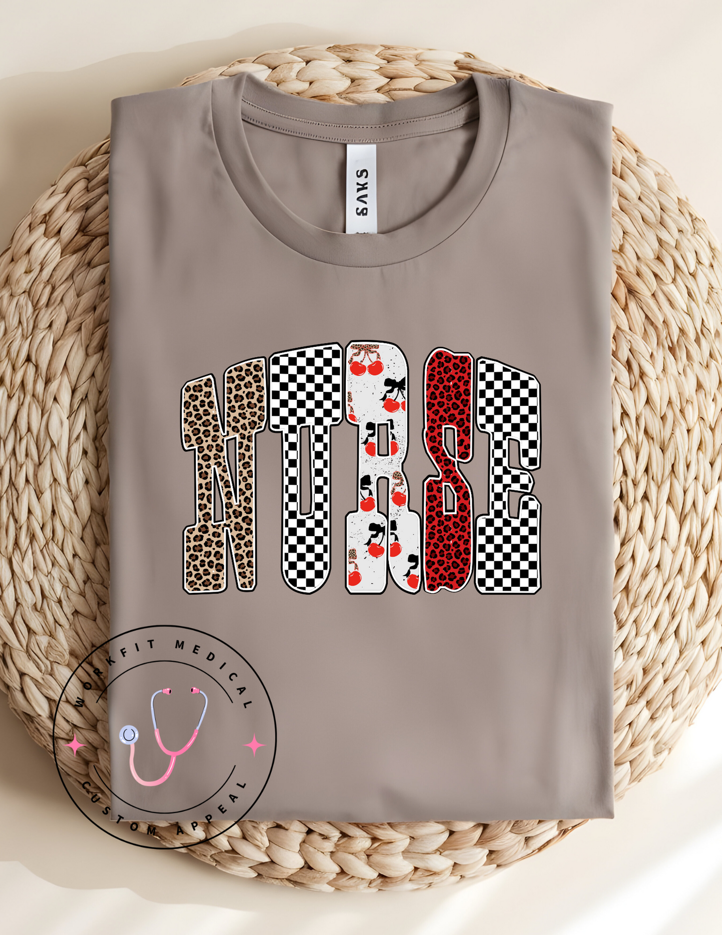 Fall Nurse Doodle Cherry Tee