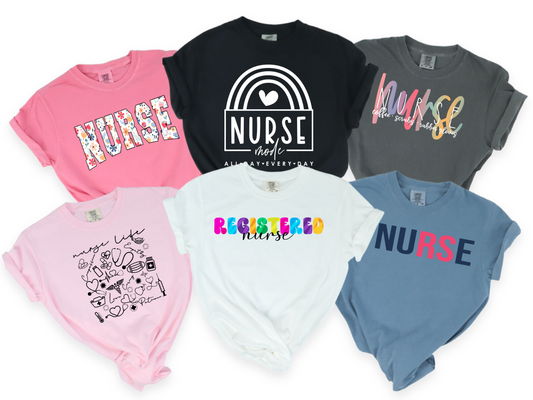 Nurse T-Shirt Bundle of 6