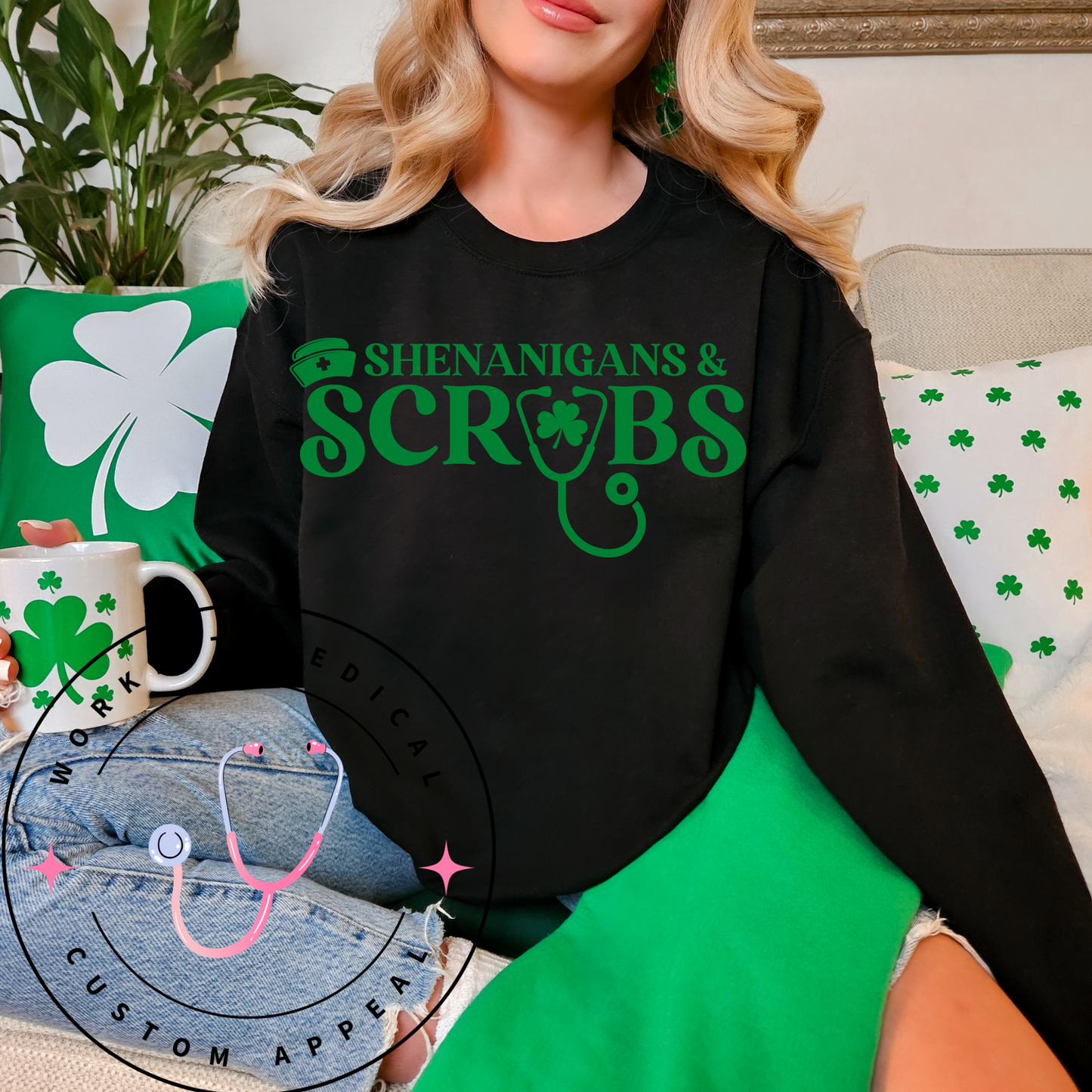 St.Patty's Day Medical Crewnecks