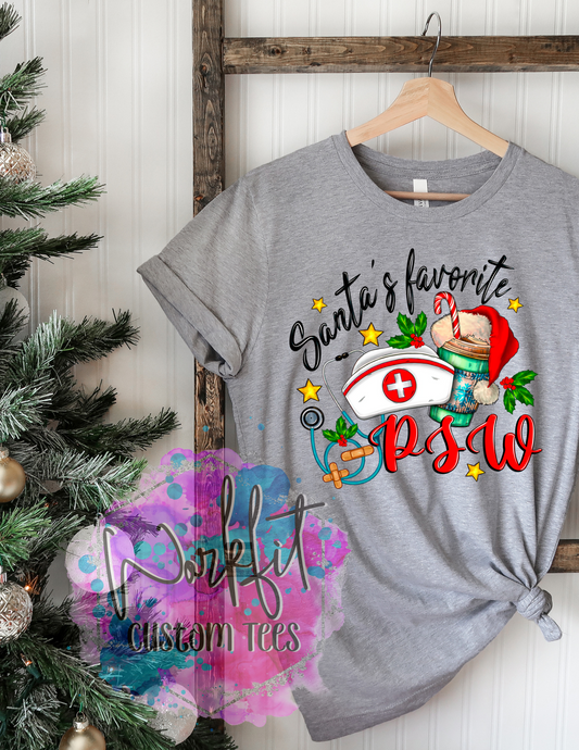 T-Shirt - Medical Christmas - Santa's favorite PSW 3