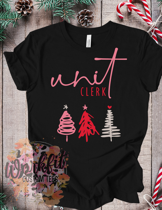 T-Shirt - Medical Christmas - Unit clerk trees