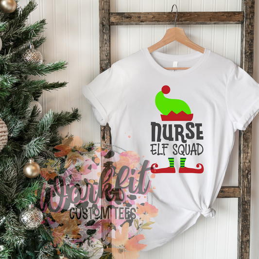 T-Shirt - Medical Christmas - nurse elf squad