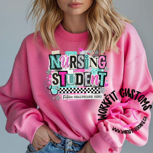 Pink Student Nurse Crew
