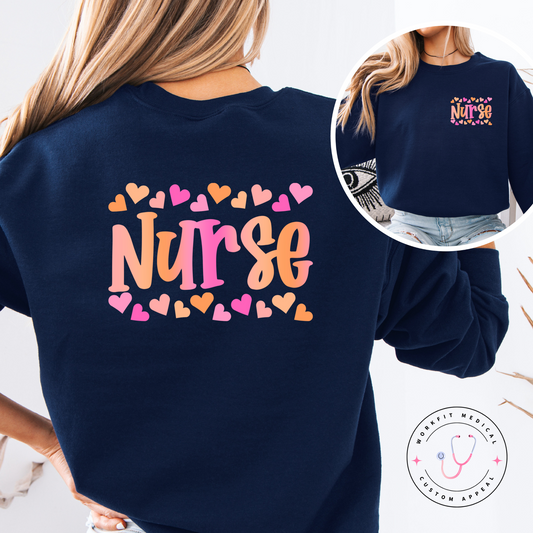 Heart with Pink Crewneck