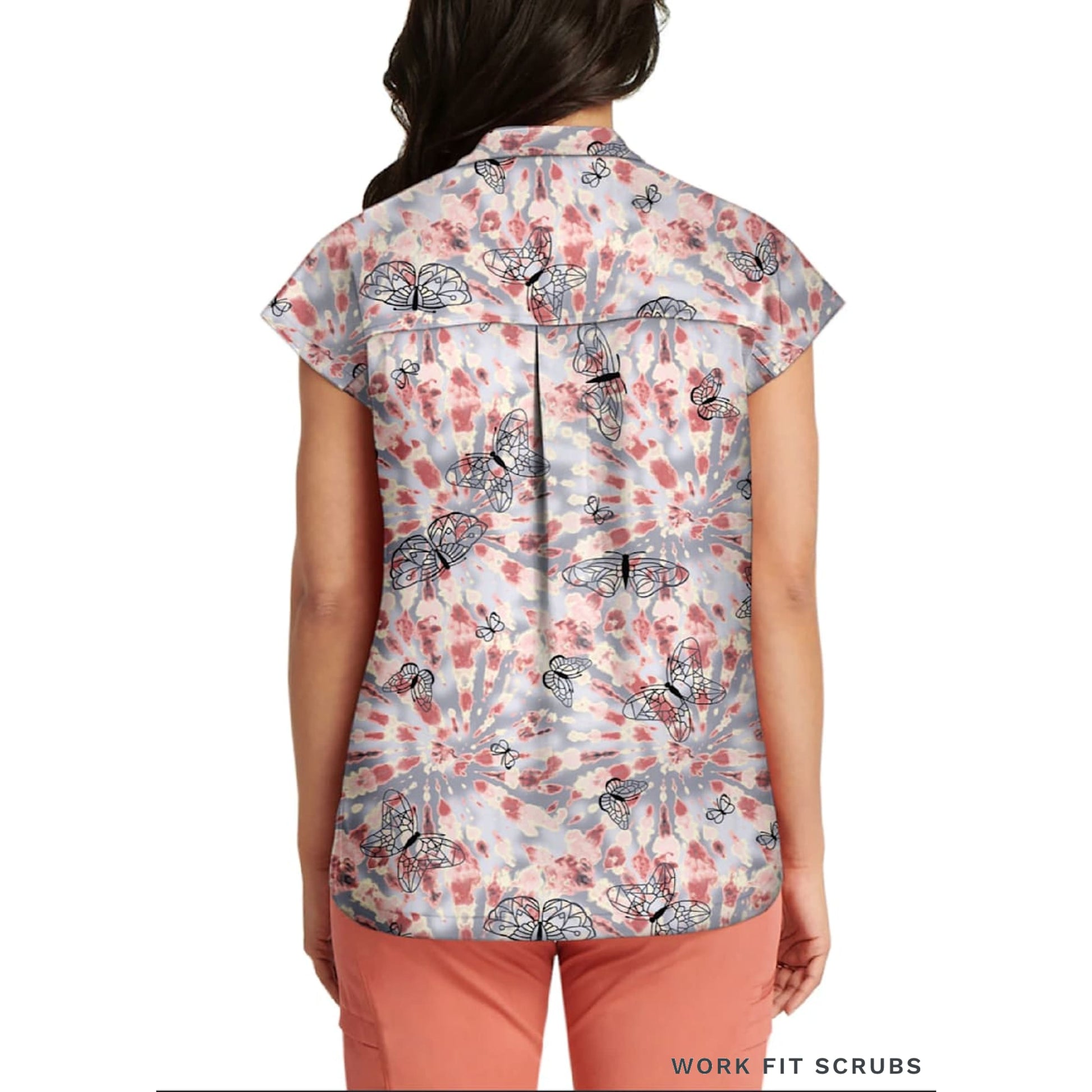 Healing Hands - Journey Mandarin Collar Scrub Top HH901X.