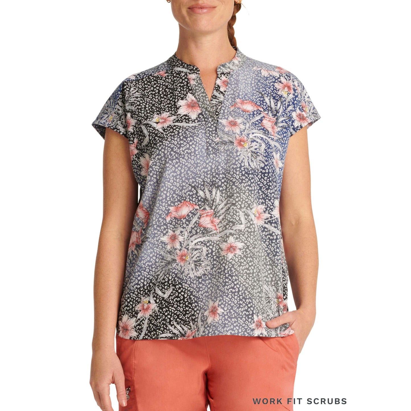 Healing Hands - Journey Mandarin Collar Scrub Top HH901X.