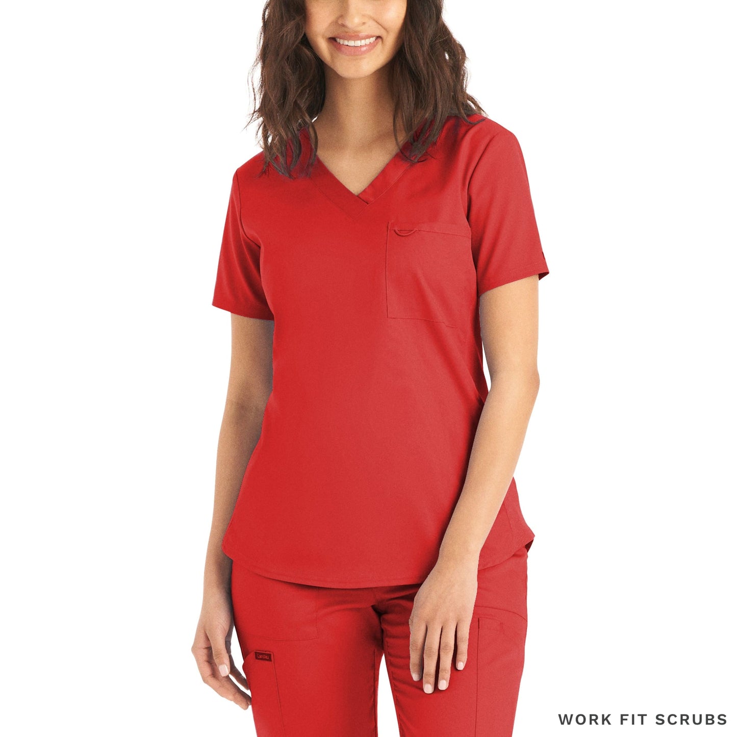 Landau - LT107 Proflex V neck 2 Pocket top.