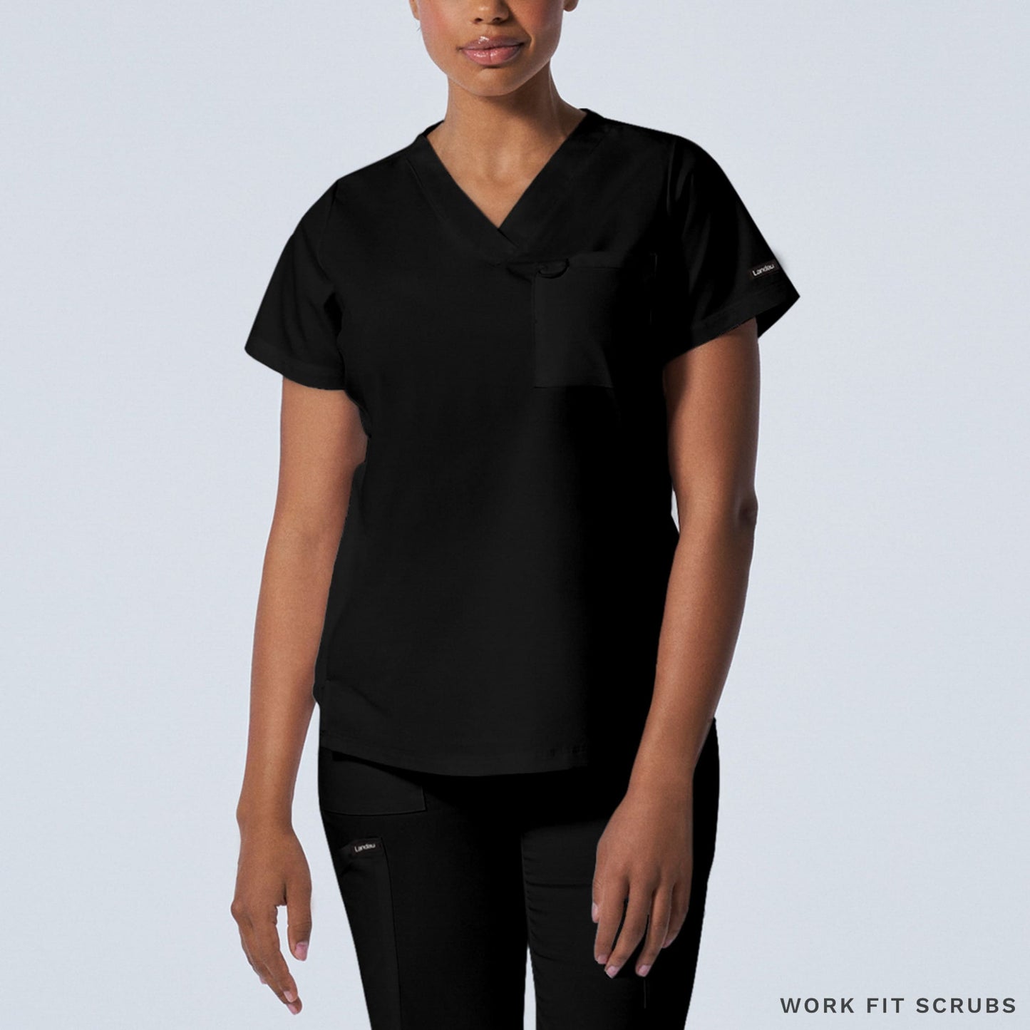 Landau - LT107 Proflex V neck 2 Pocket top.