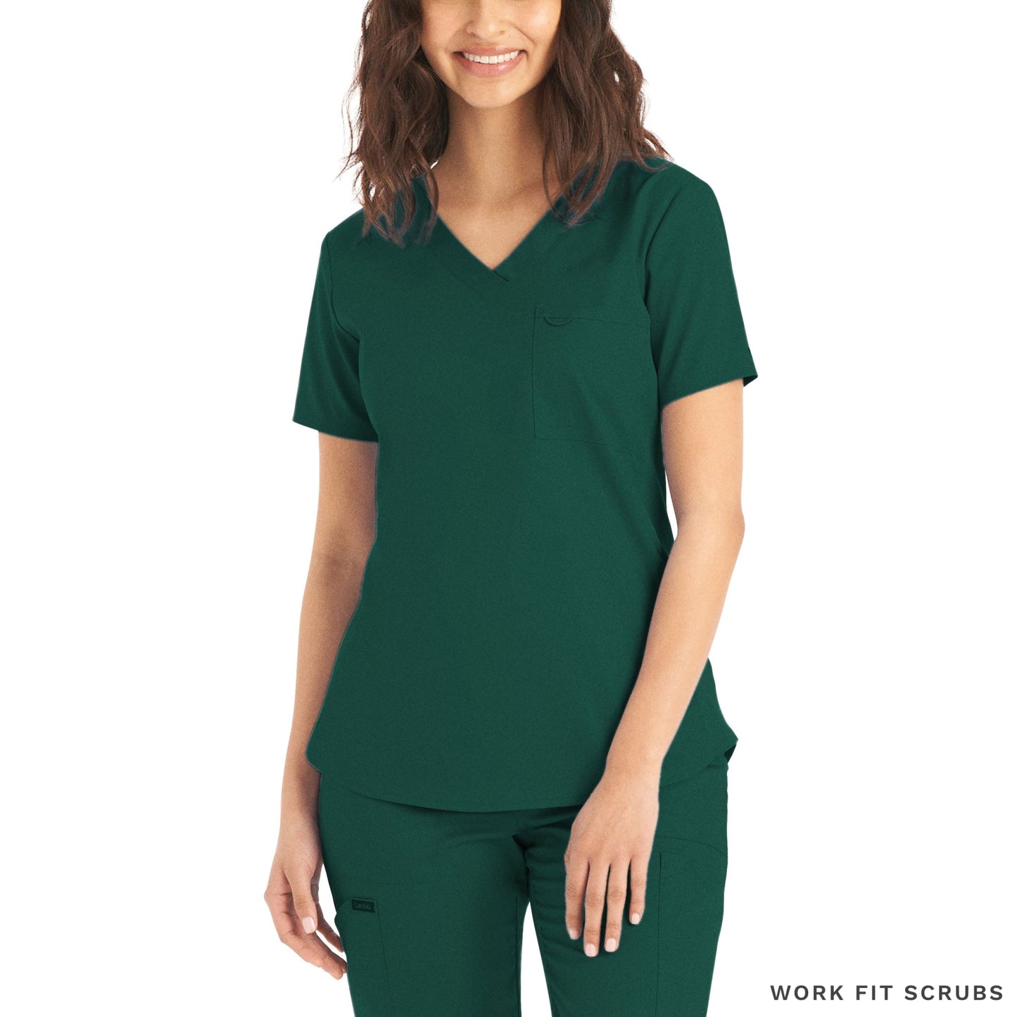 Landau - LT107 Proflex V neck 2 Pocket top.