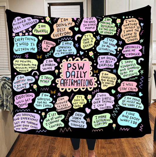 PSW words of Affirmation Blanket