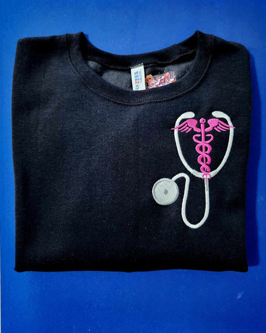 Medical - Nurse Embroidery Fleece Crewneck