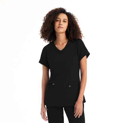 WT127- Women's 3 Pocket V Neck Top