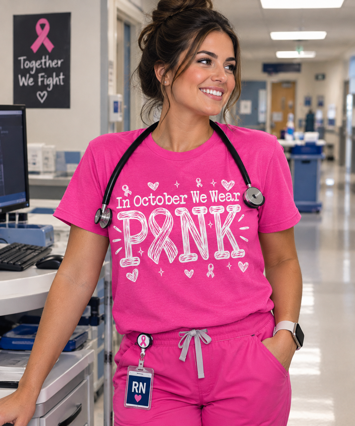 In October Pink T Shirt