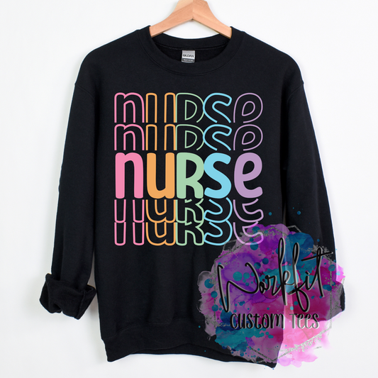 Layered Colors of Nurse Crewneck