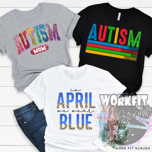 Work Fit Scrubs - Autism Awareness Tees.