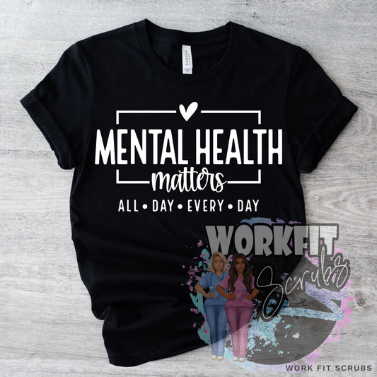 Work Fit Scrubs - Mental Health Matters Logo Tees.